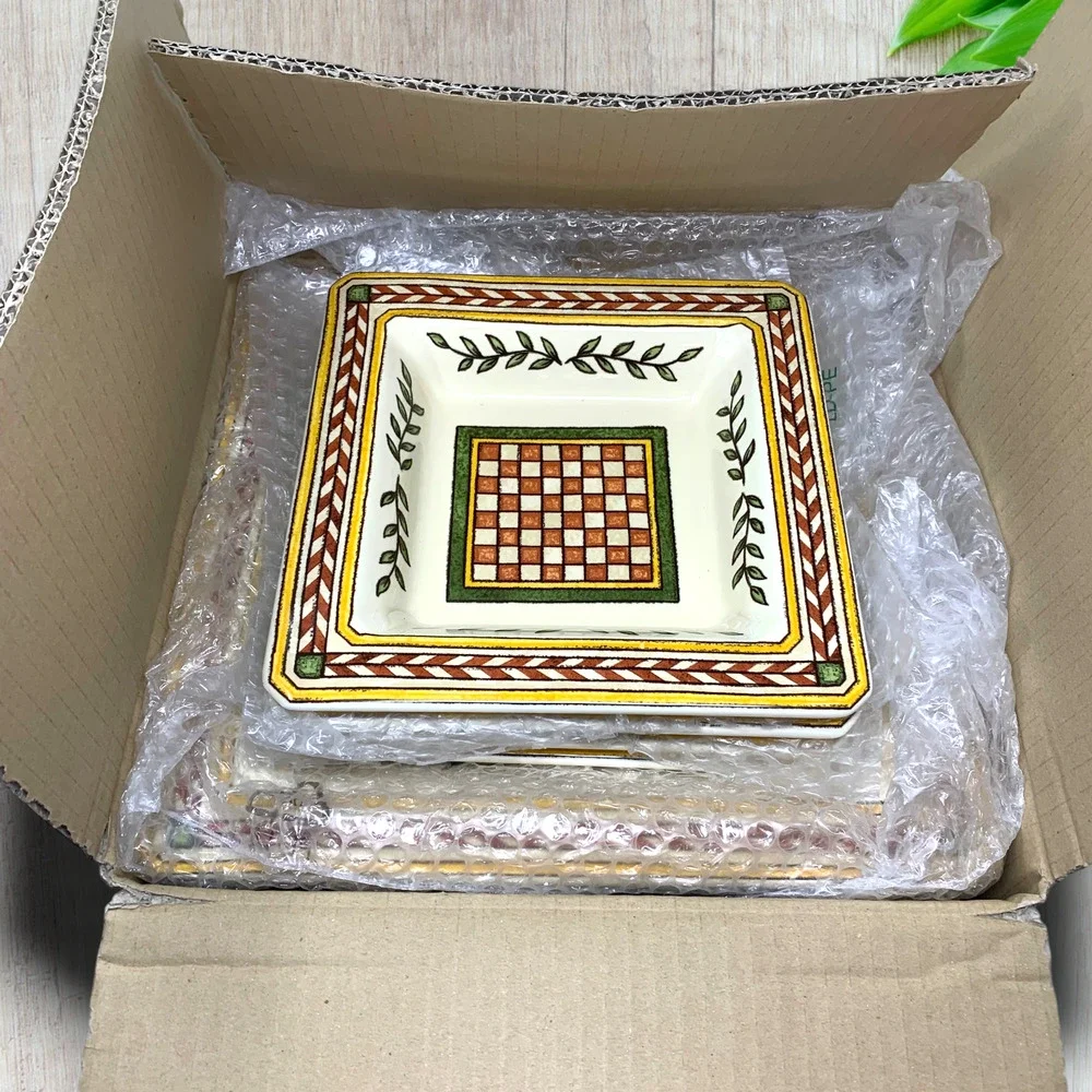 Williams Sonoma Italian Tile Square Bowl Set Italy 12